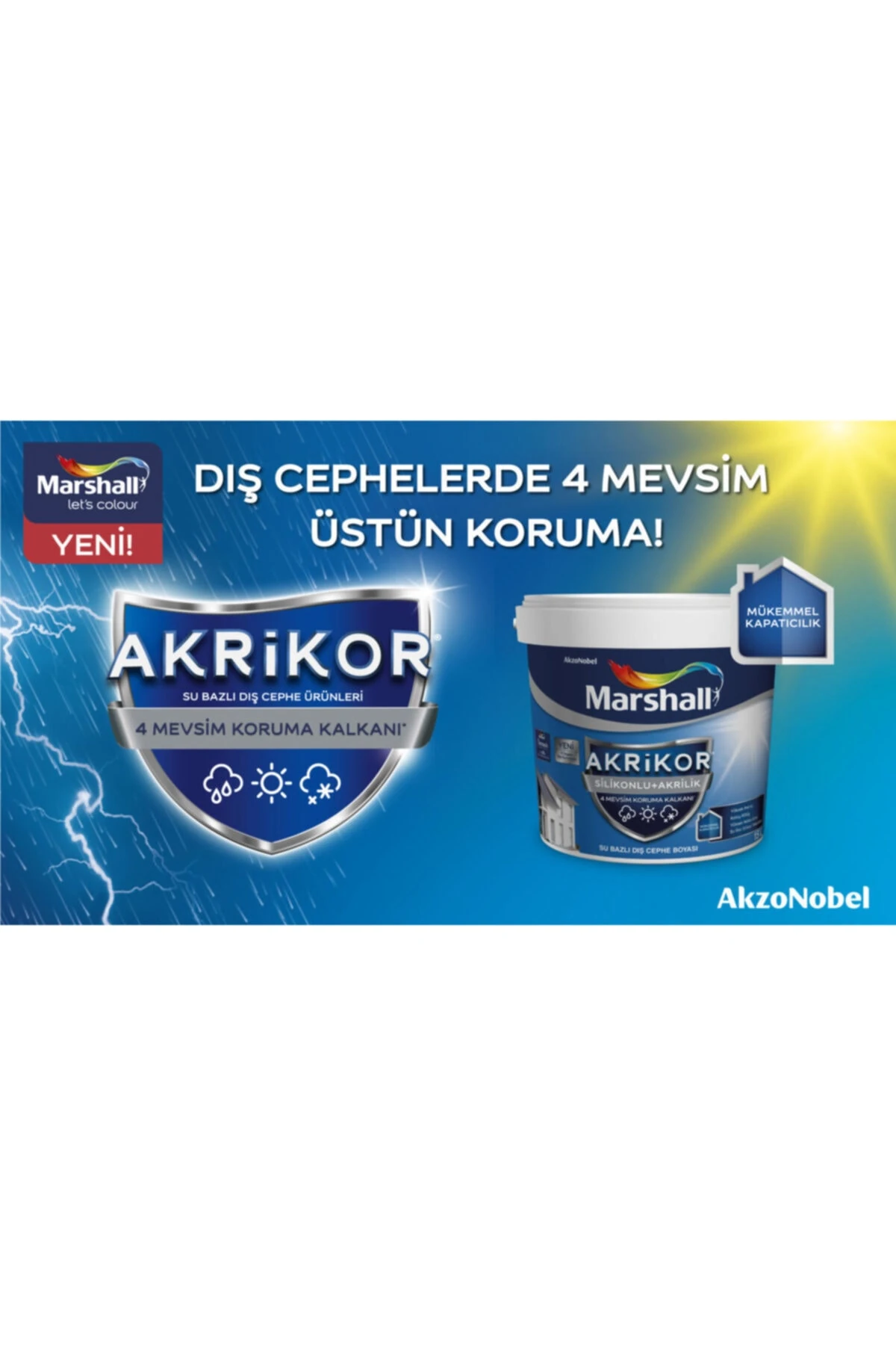 Akrikor Silikonlu Dış Cephe Boyası 15lt