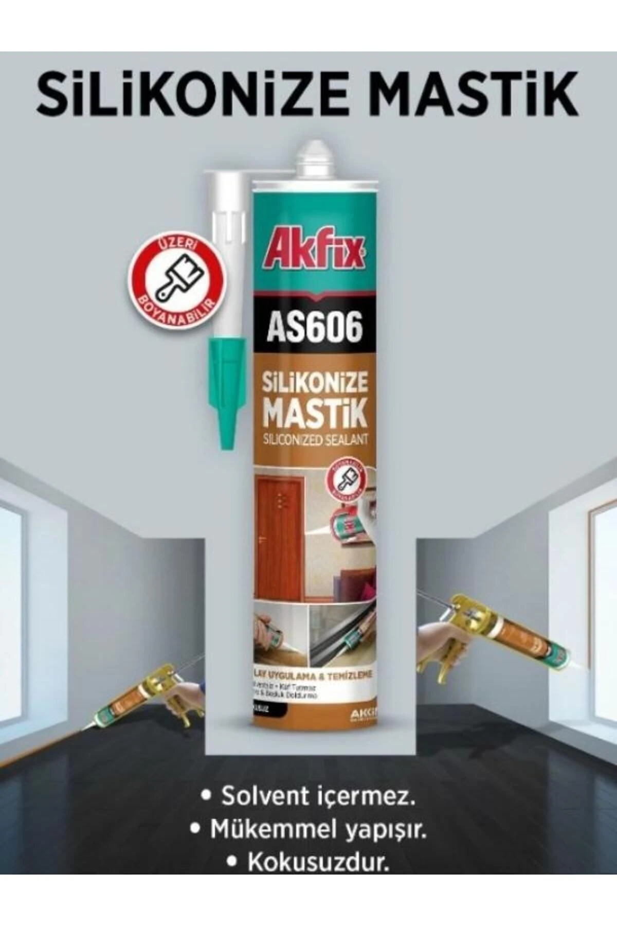 Boyanabilir Akrilik Mastik - 500 gr (Beyaz)