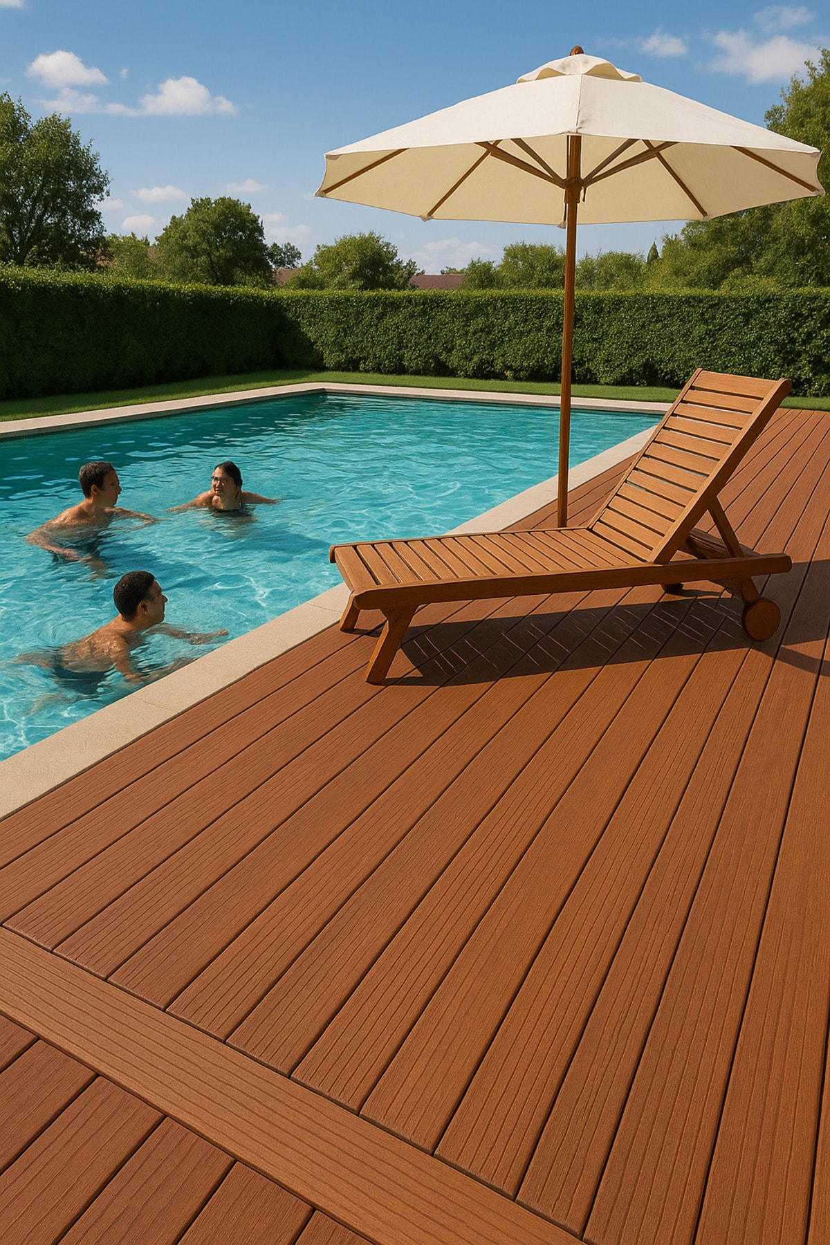 125cm Ahşap Deck Kahverengi Taban Tahtası Lambiri 125 Cm (5 ADET)
