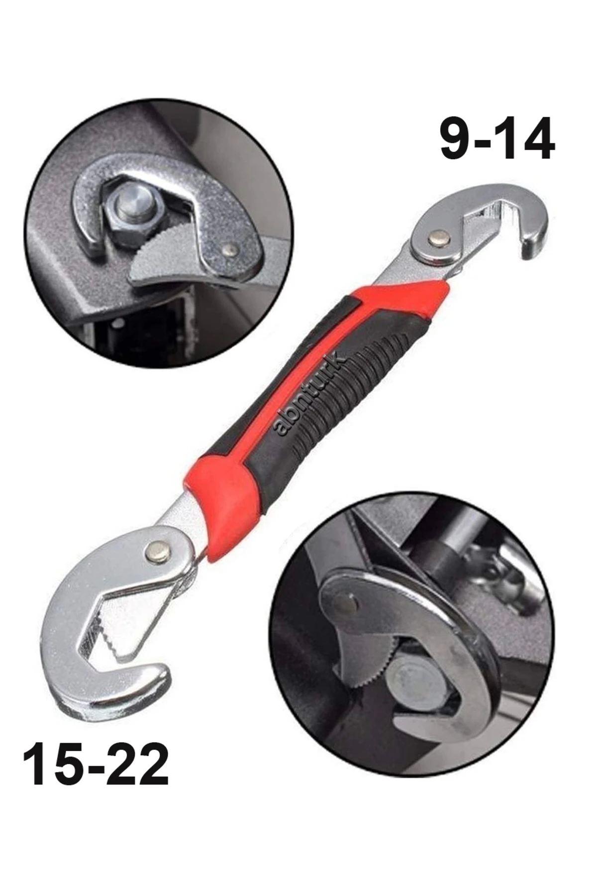 1 Adet 2 Ağız 8-22mm Akıllı Kombine Anahtar Universal Nano Kurbağcık Kolay Ayarlanan Güçlü Kavrayıcı