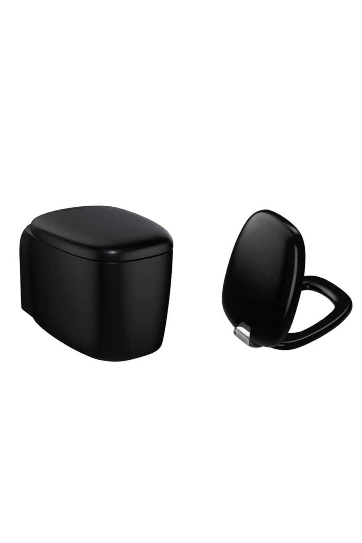 Plural Rim-Ex Asma Klozet ve Kapak Takımı, Siyah