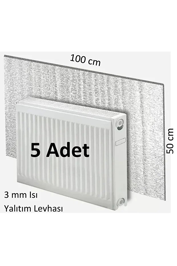 Radyatör Isı Yalıtım Levhası 3mm Petek Arkası İzolasyon Kalorifer Radyatör Arkası Isı Yalıtım 5 Adet