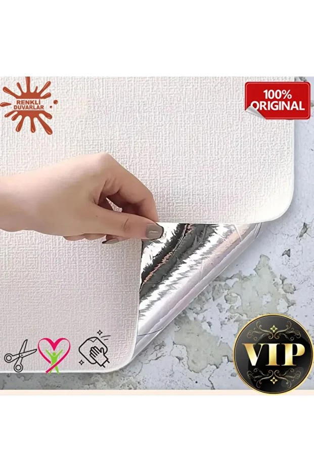 Alüminyum Folyolu Isı Ses Yalıtımlı Duvar Kağıdı Paneli 50x280 Cm
