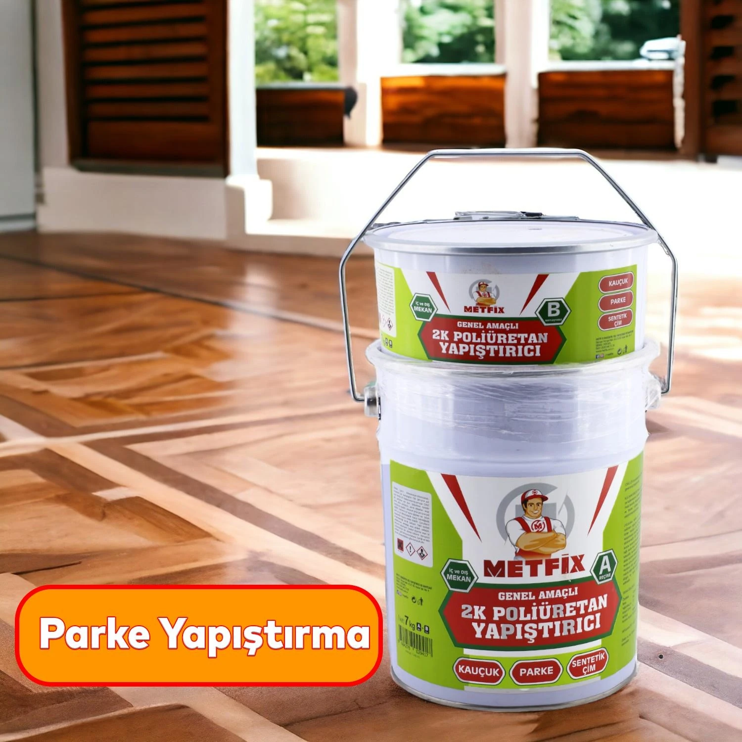 Genel Amaçlı Yapıştırıcı - 2k Poliüretan Kompanent Mastik - İç Dış Mekan Uygulama 6+1 Kg