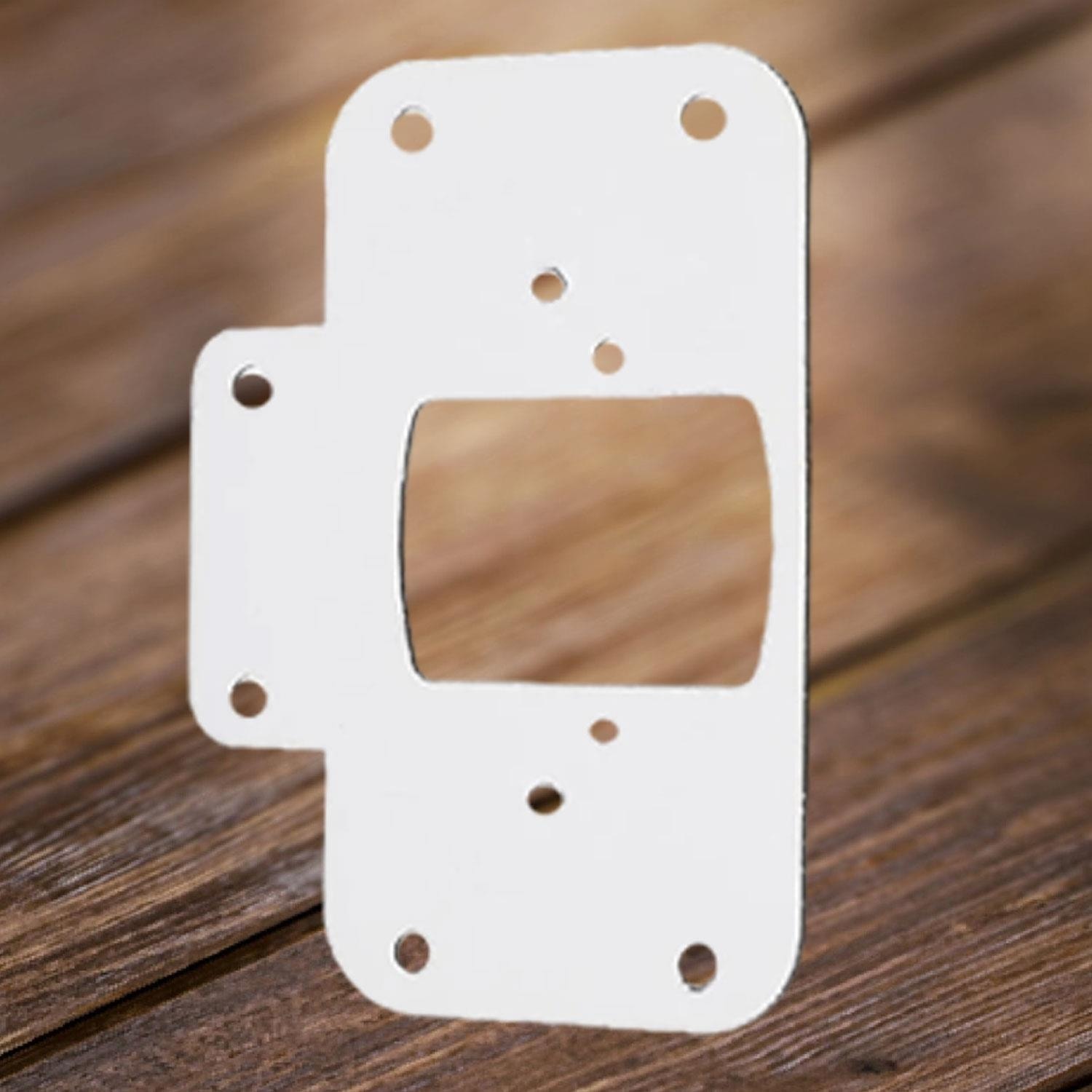 Dolap Kapak Taş Menteşe Tamir Sacı Pratik Onarım Kiti Beyaz Metal Yuva Tablası 6.5 x 9 cm (4 Adet)