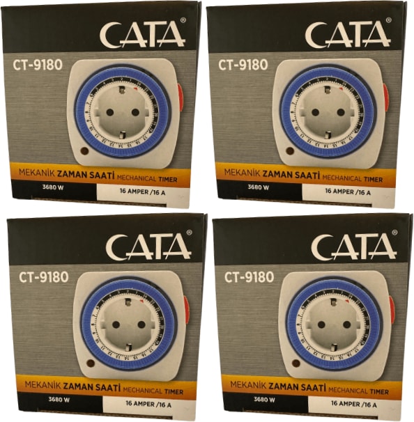 CT-9180 3680W 16 Amper Mekanik Zaman Saati (4 Adet)