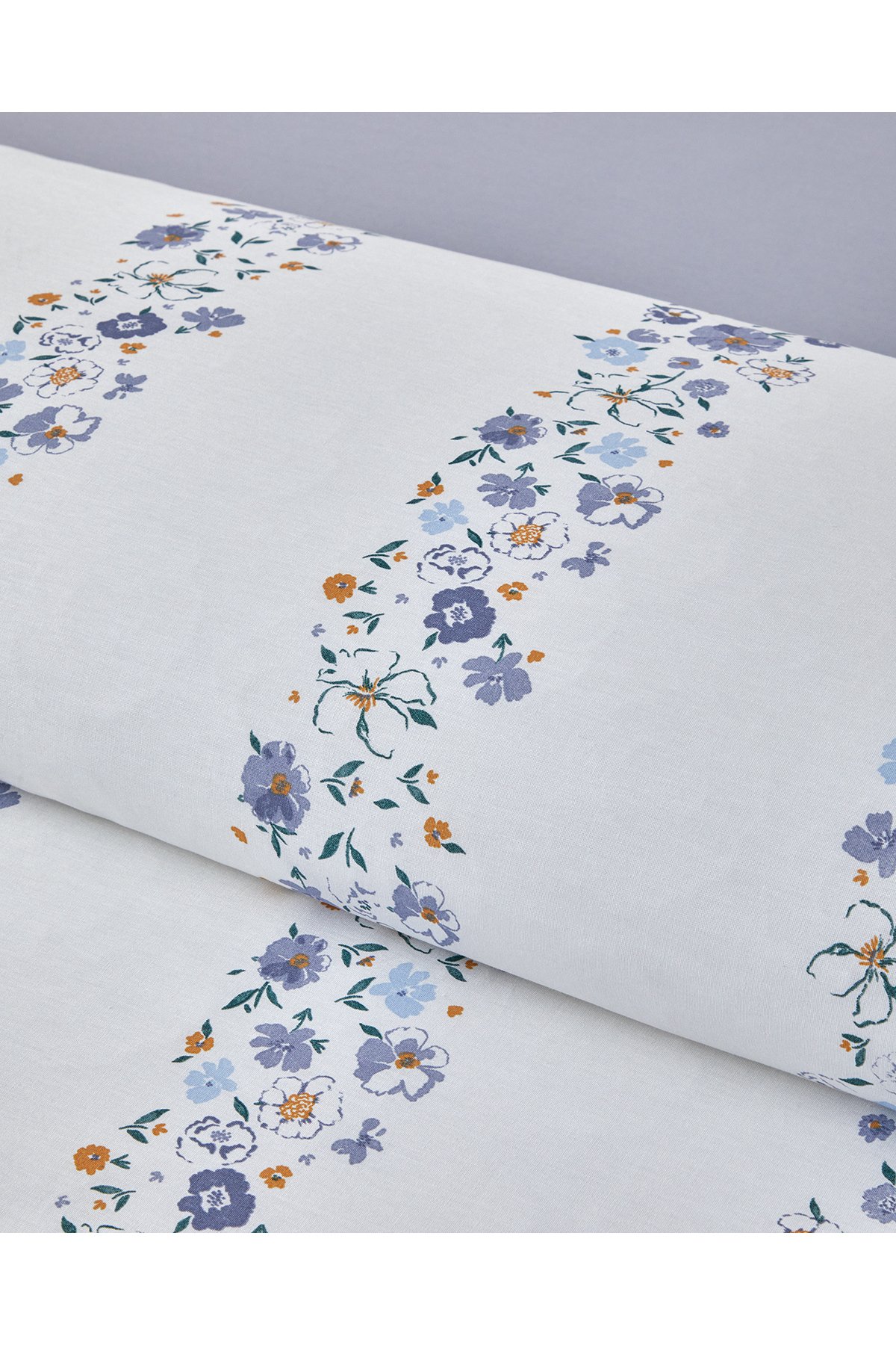 Floret Line Pamuk Çift Kişilik Nevresim Takımı 200x220 cm Mavi