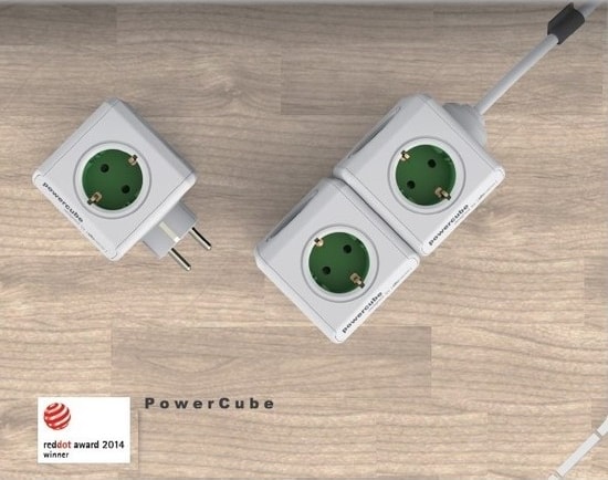 Power Cube 5'li Küp Akım Korumalı Priz Çoklayıcı - Yeşil (Yurt Dışından)