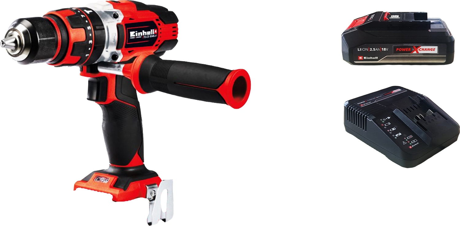 EİNHELL Te-Cd 18/48 Li-I Darbeli Matkap + 18V 2,5 Ah Starter Kit
