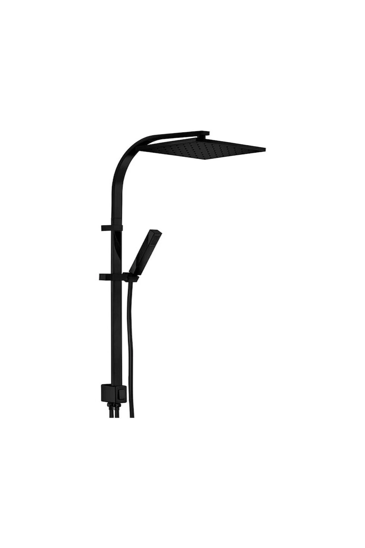 Tiera Yağmurlama Tepe Kare Duş Seti Mat Siyah 102158012C1