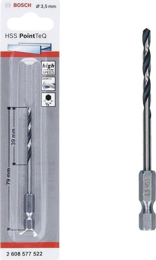 BOSCH Pointteq Altıgen Şaftlı Hss Matkap Ucu 3,5 mm