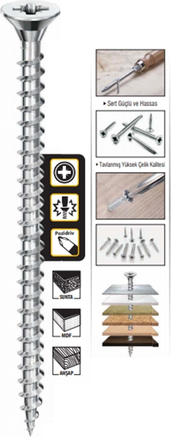 3.5X25 Sunta Vidası 1000Lİ Paket