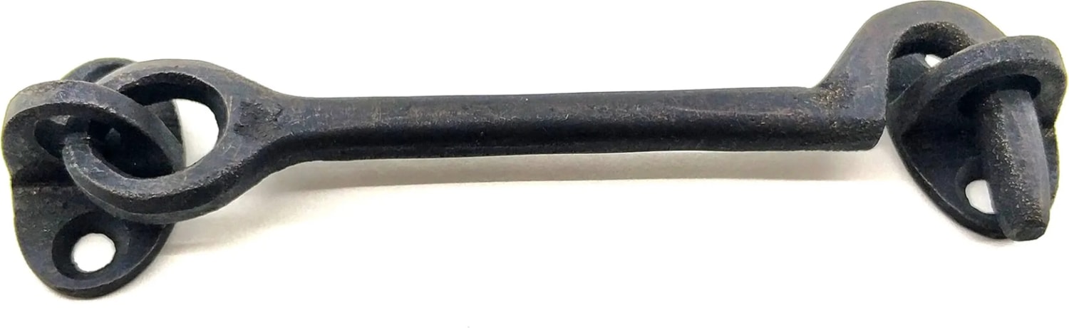 Antika Tarz Dekoratif Pirinç Çengeli - 13CM, Oksit