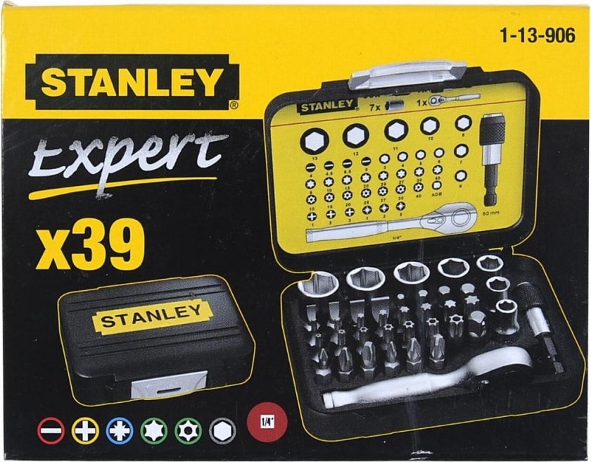 1-13-906 Fatmax 39'lu ¼ Bits + Lokma Seti Manyetik Tutucu ve Otomatik Lokma Kollu