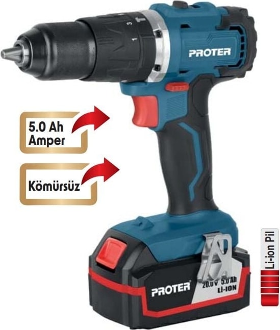 Pst 550 Bl Şarjlı Matkap 13 mm Kömürsüz Darbeli