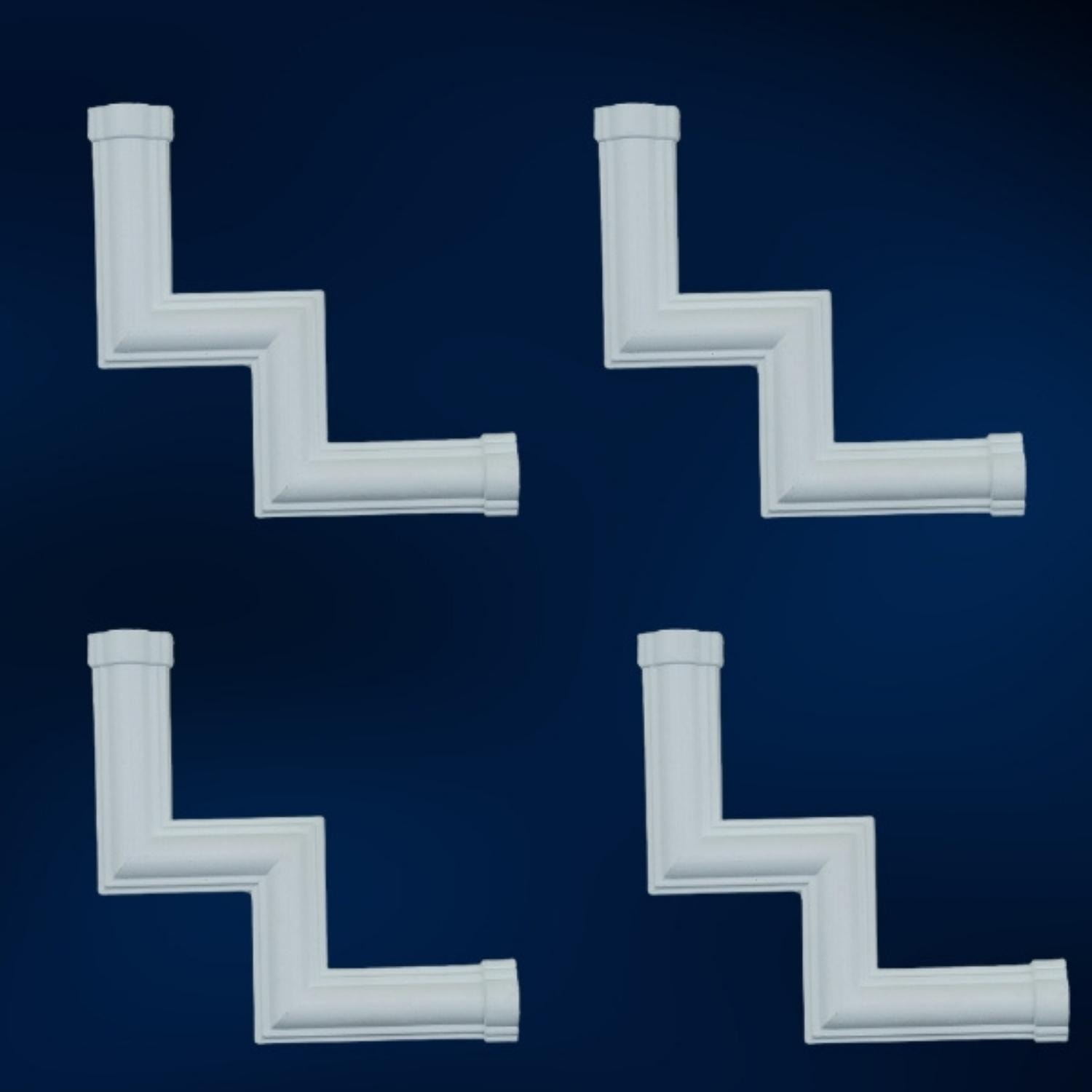 Boyanabilir Duvar Çıtası M Köşe Motif 4 Adet 2,5 cm GBM - B108 - 4