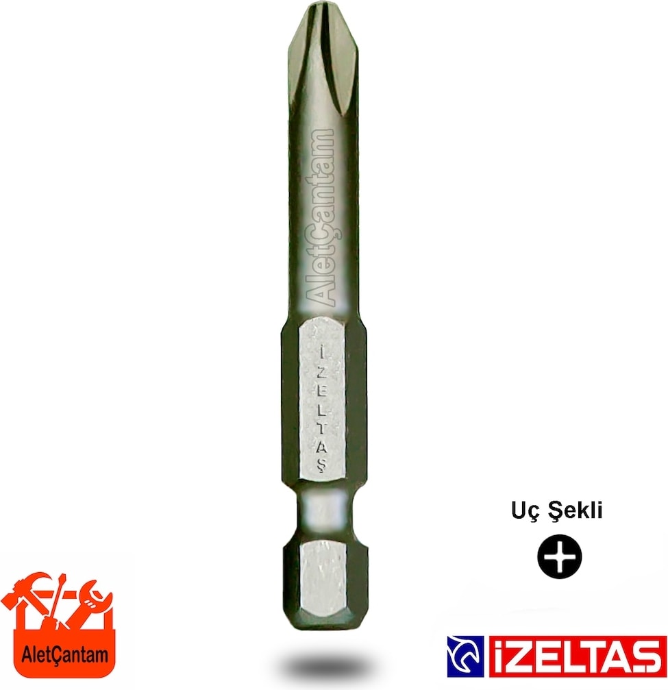 İZELTAŞ Izeltaş Bits Uç Yıldız Uç Matkap Ucu Vidalama Ucu Ph2 x 50 mm (Orta Boy 5 Cm)