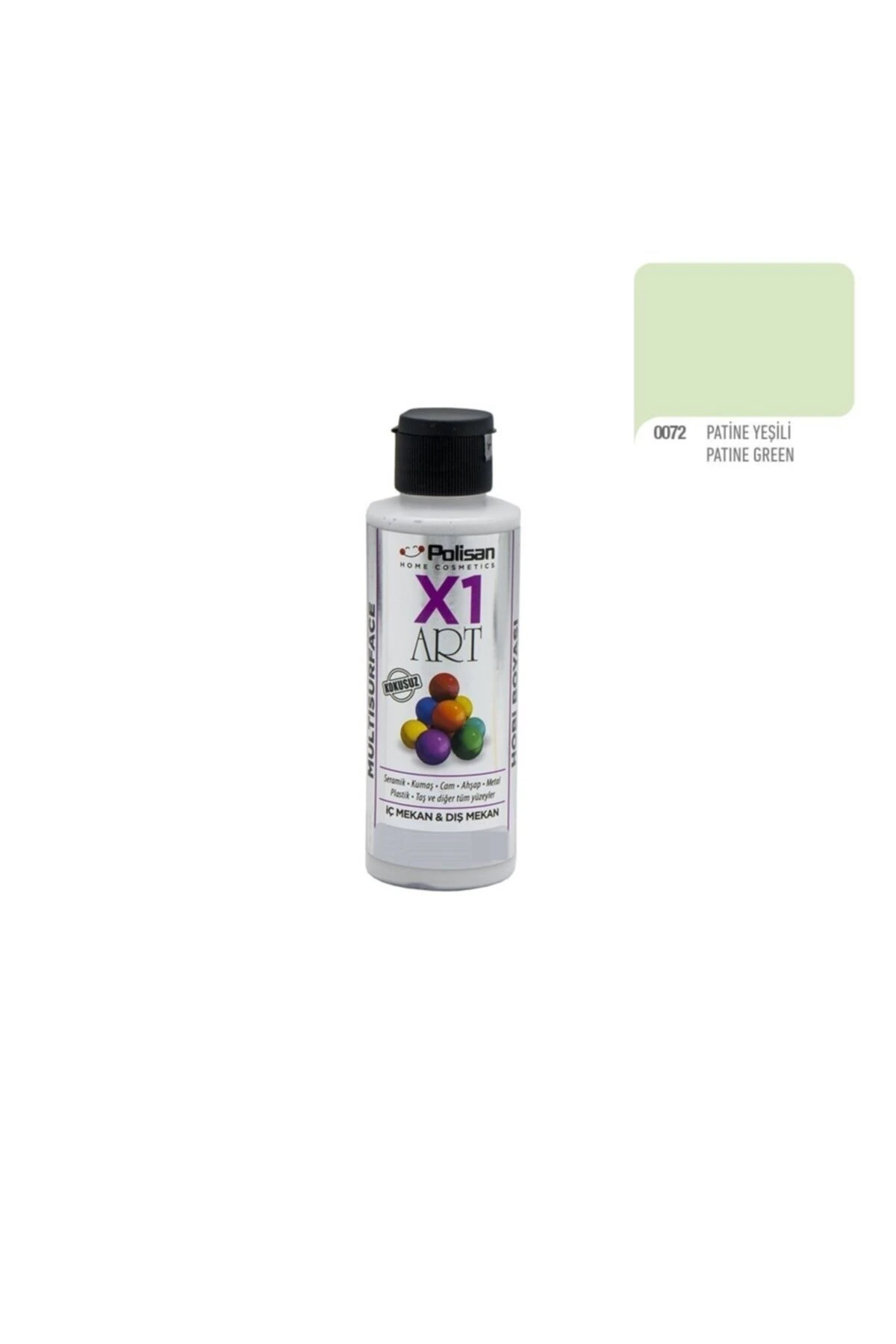 X1art Multisurface Hobi Boyası 120ml - 0072 Patine Yeşili