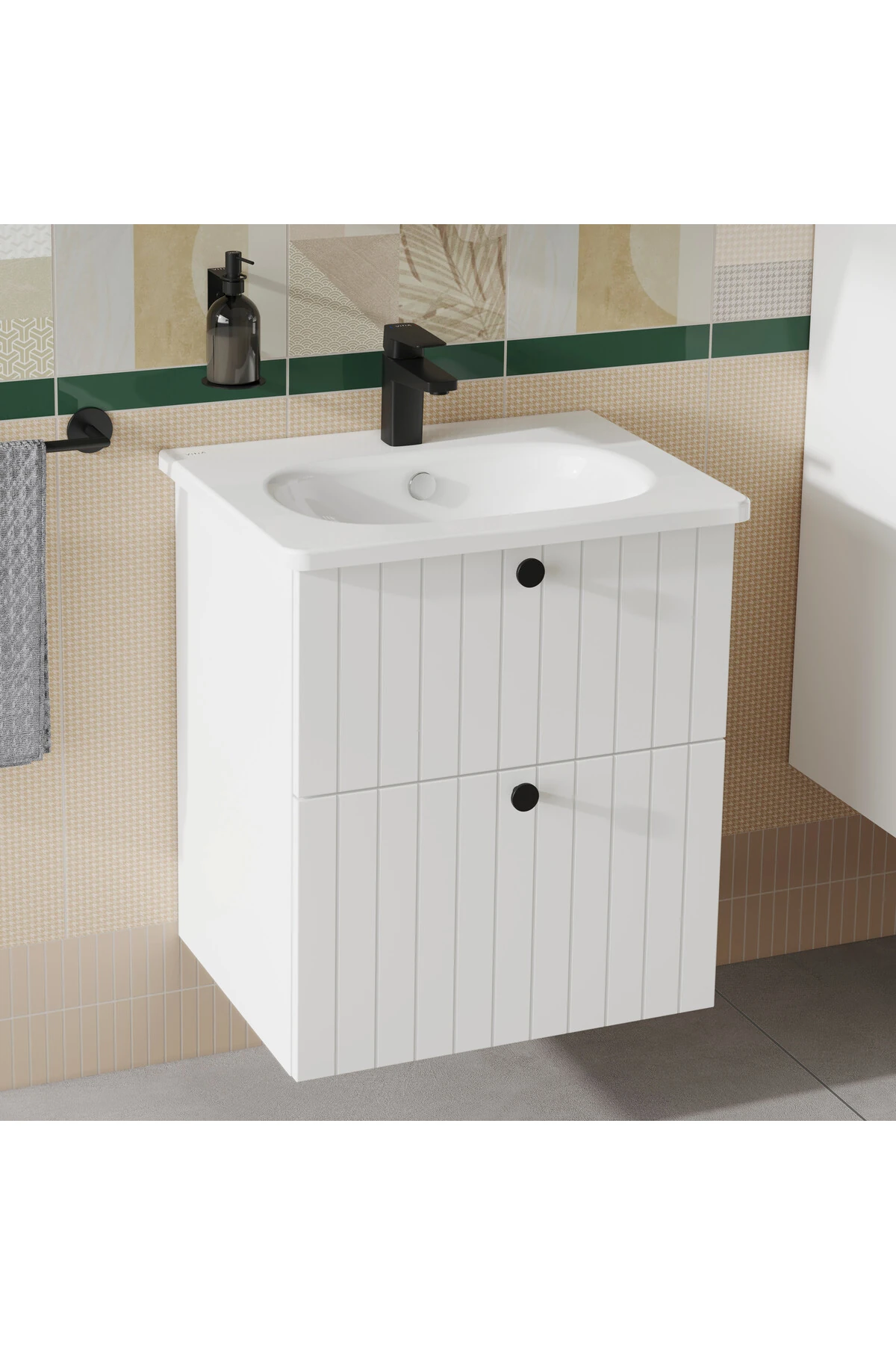 Artema Root Square A4273236 Lavabo Bataryası, Mat Siyah