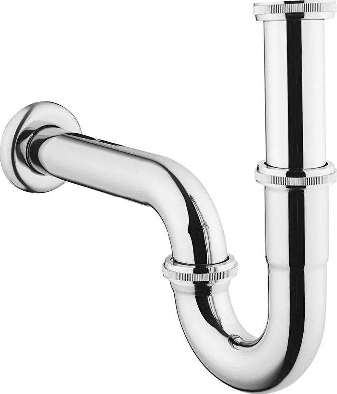 P Tipi Krom Lavabo Sifonu