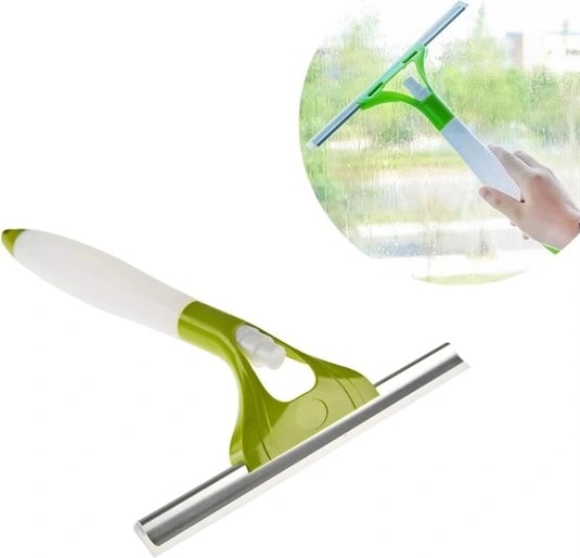 Pratik Spreyli Cam Sil Pencere Ayna Tezgah Duşakabin Temizleyici Püskürtmeli Silme Aparatı (5047)