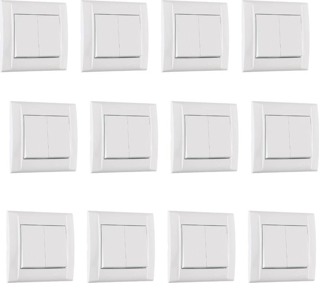 Defne Serisi Komütatör Çerçeve Dahil 12' Li Set