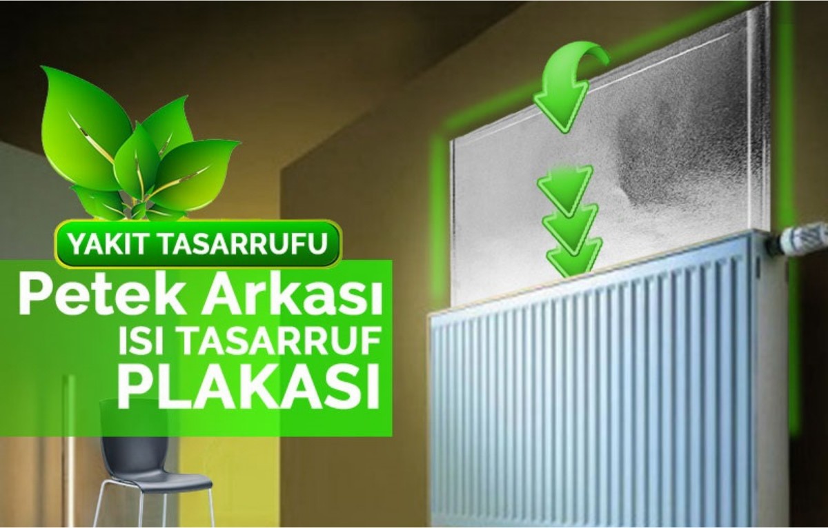Petek Radyatör Arkası Folyo Kaplı Plaka Kalorifer Soba Arkalığı Alüminyum Isı Yalıtım Levhası