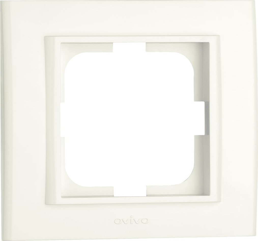 Mina Natural Beyaz Topraklı Priz Çerçeveli