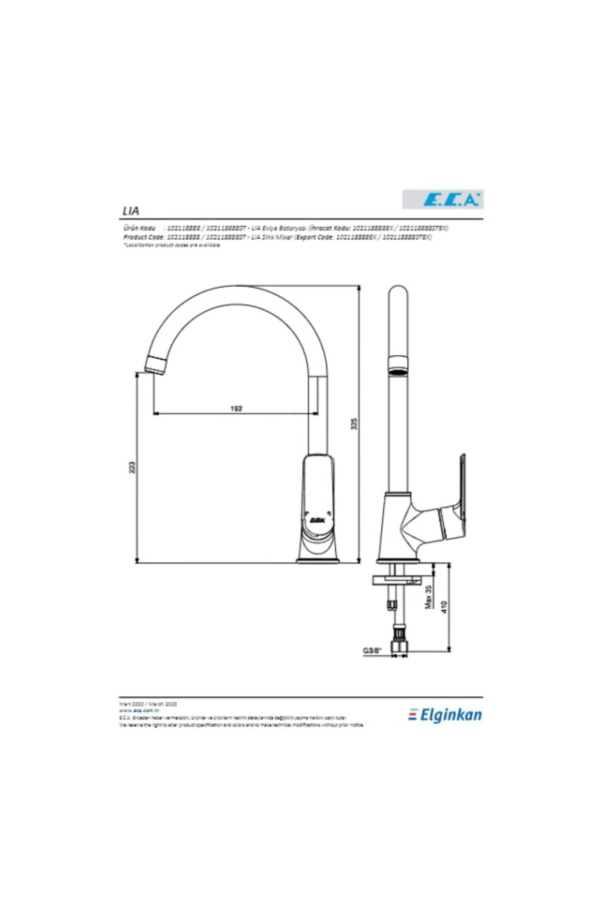 Li̇a Seri̇si̇ Lavabo Musluk,banyo Batarya ,evi̇ye Mutfak Set