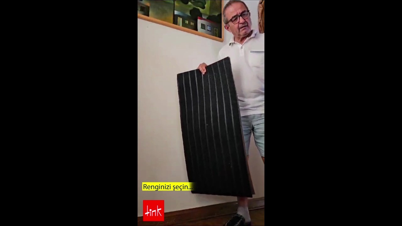 Akustik Ve Dekoratif Lambiri Desenli Keçe Panel 45x90 Cm / 2 Adet / 0,81 M²