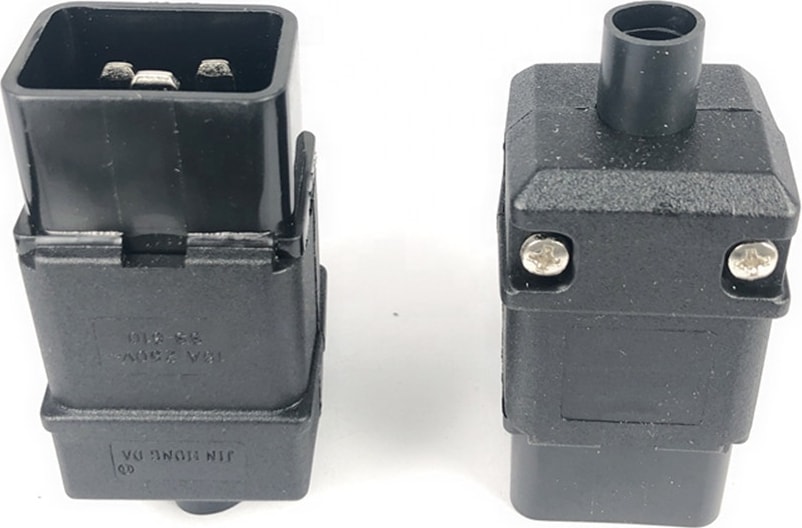 C20 Fiş Pdu/ups Soketi Standart IEC320 C20 16A 250V Ac Elektrik Güç Kablosu Konektörü