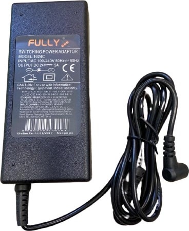 Adaptör 24V 5A Switch Mode Korumalı LED Göstergeli 5,5mm*2,5mm Jak Konnektör  1624C