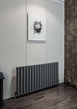Birgi Yatay Alüminyum Radyatör 1185X600 Pütürlü Antrasit (7946)