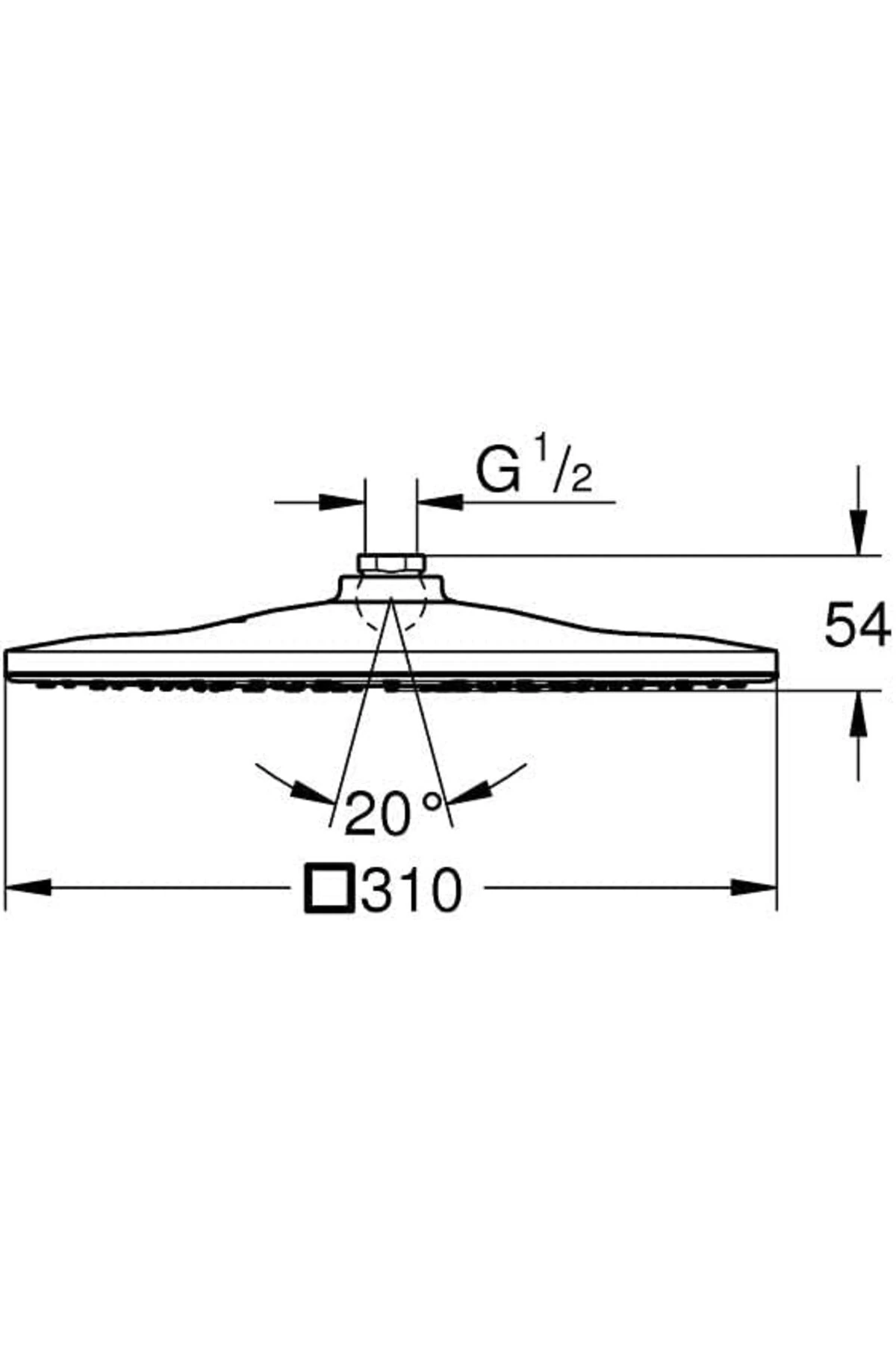 Tepe Duşu 31x31 cm Rainshower Krom - 26567000