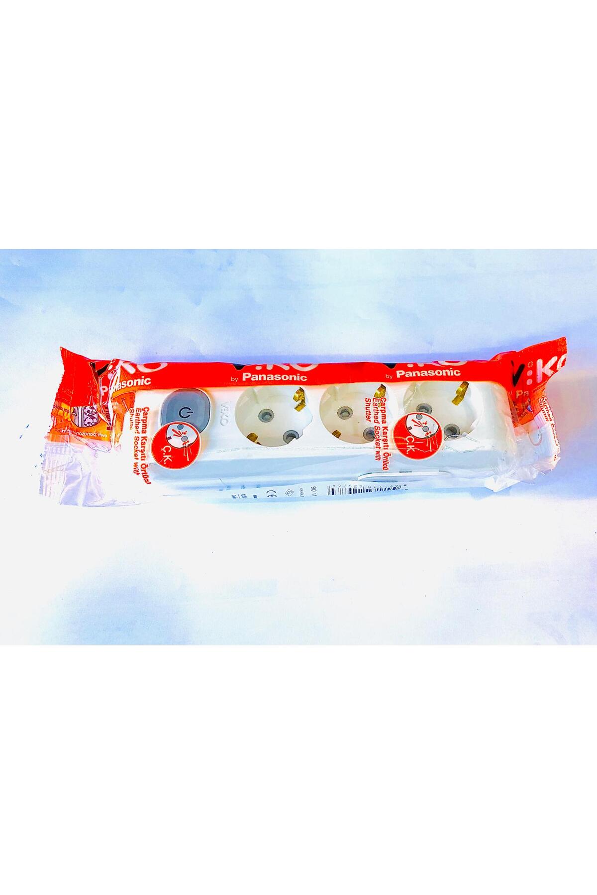 Viko Multi-Let 3"lü Grup Priz Anahtarlı Topraklı Çocuk Korumalı Klemensli