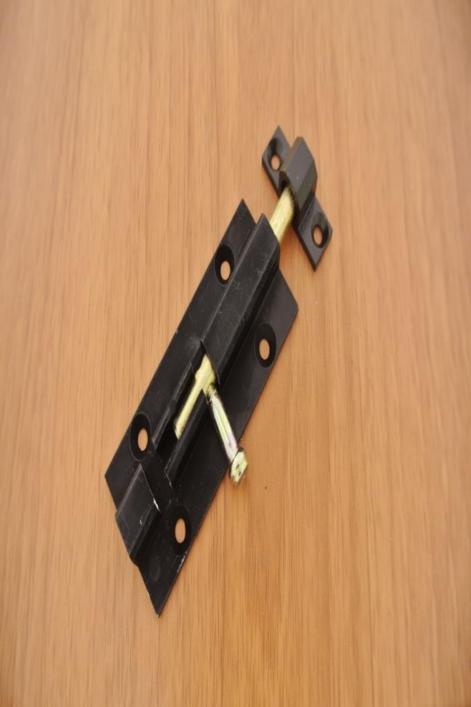 Alüminyum Mavzer Kapı Sürgüsü Siyah Mini 10 cm