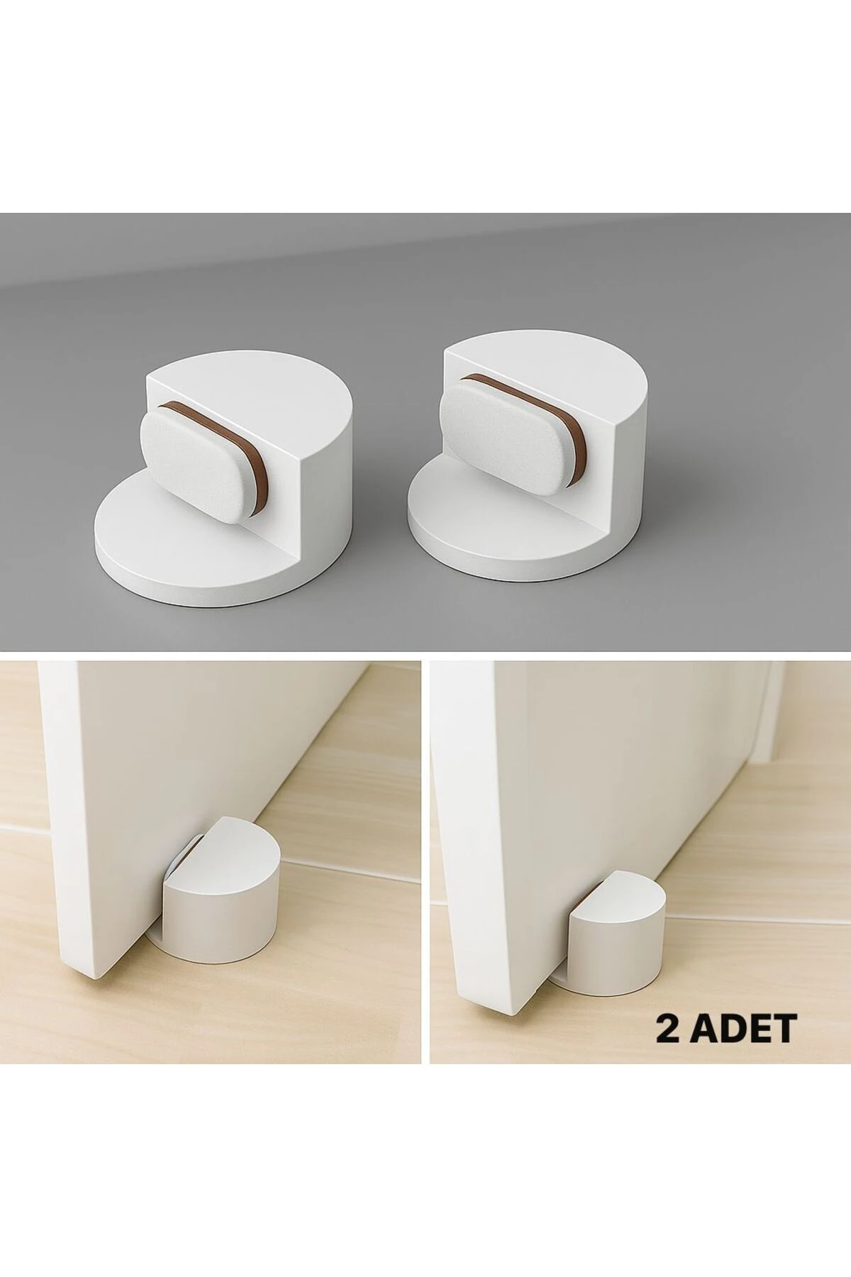 Kapı Arkası Stoper-Yapışkanlı Kapı Pencere Stoperi-2 ADET-Çarpma Önleyici Stoper-Sert Plastik