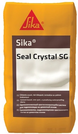 SikaSeal Crystal SG - Çimento Esaslı Tek Bileşenli Kristalize Su Yalıtımı Ürünü 25 kg