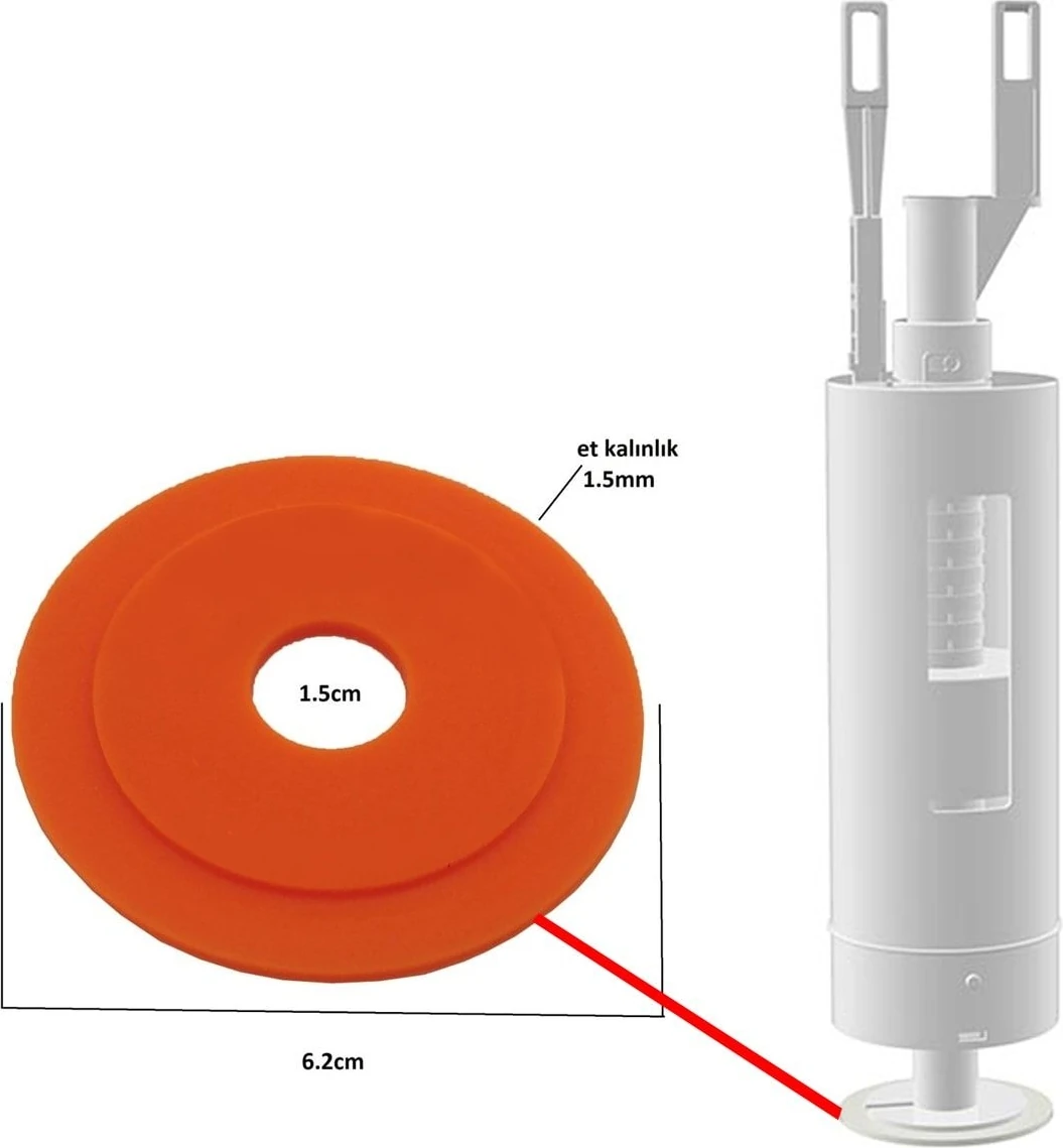 Gömme Rezervuar Boşatma Grubu Contası Turuncu Boşaltma Grubu Contası Silikon Kaliteli