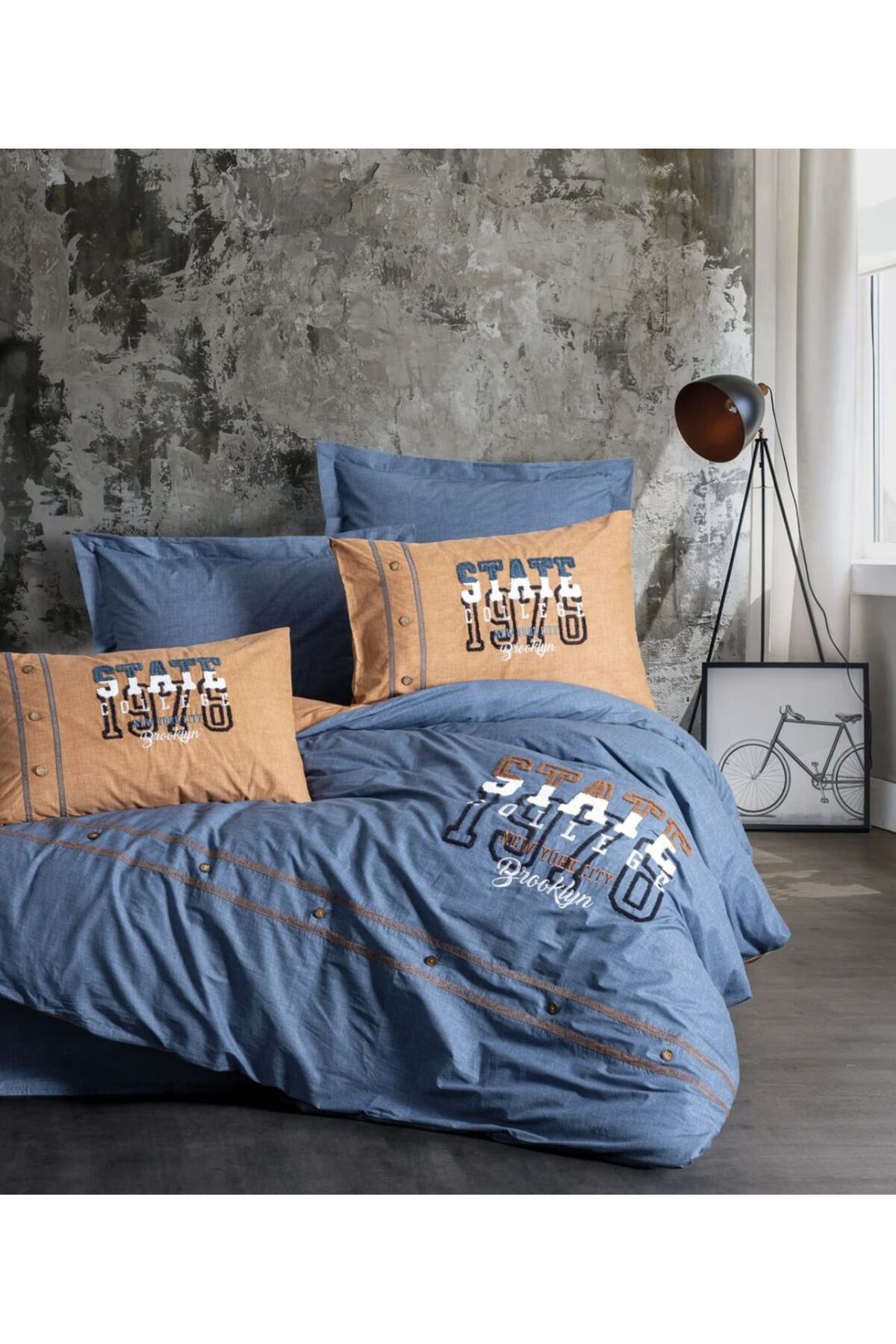 Mood Nakışlı Ranforce Nevresim Takımı (Tek Kişilik) Model 2