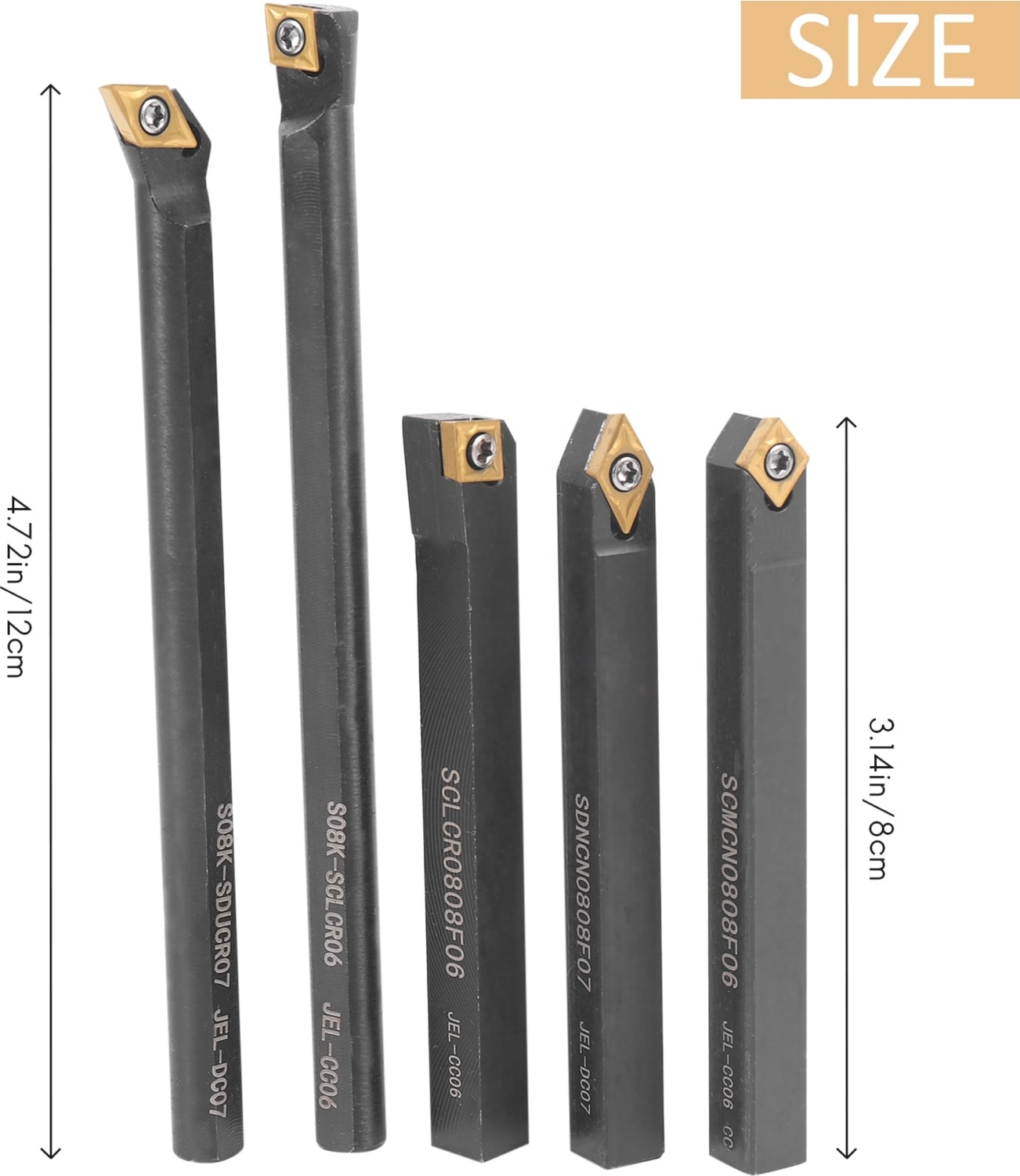 8mm Shank Endekslenebilir Torna Torna Takım Tutucu CCMT060204 DCMT070204 Cnc Makinesi Için Karbür Uçlar ile (Yurt Dışından)