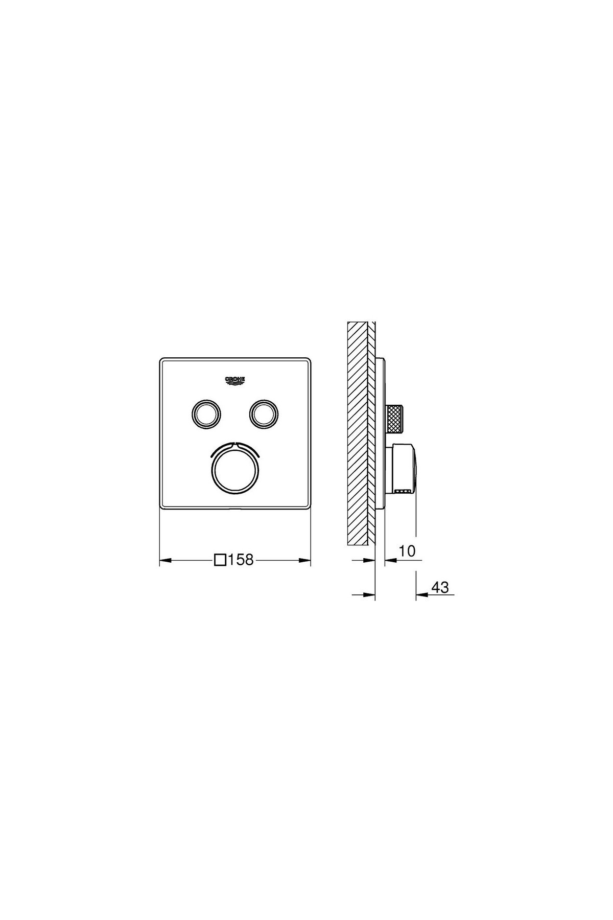 Smartcontrol Çift Valfli Akış Kontrollü Ankastre Duş Bataryası - 29148000