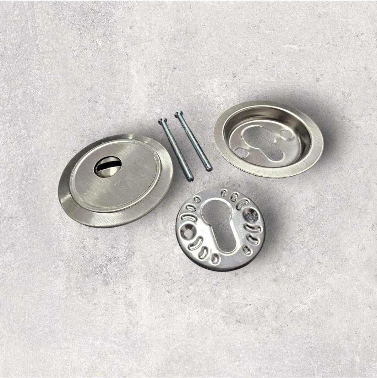 Yuvarlak Lüx Saten Barel Rozet Tasarımı Çelik Kapı Aksesuarı