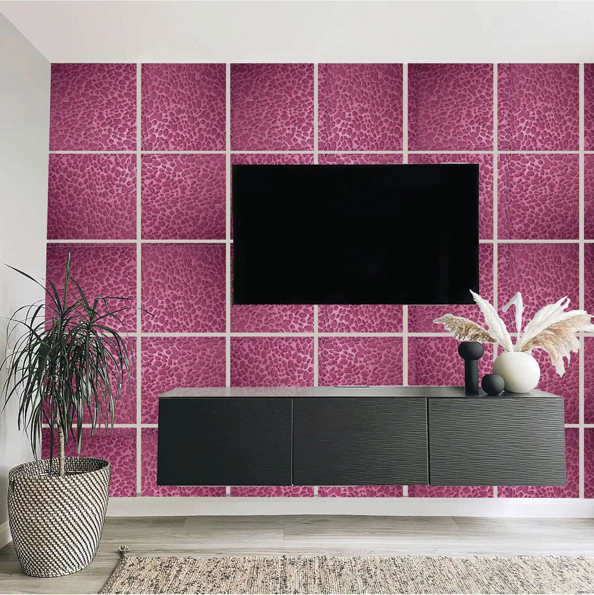 Bordo Embos Keçe Ses ve Isı Yalıtım Paneli 40 x 40 cm