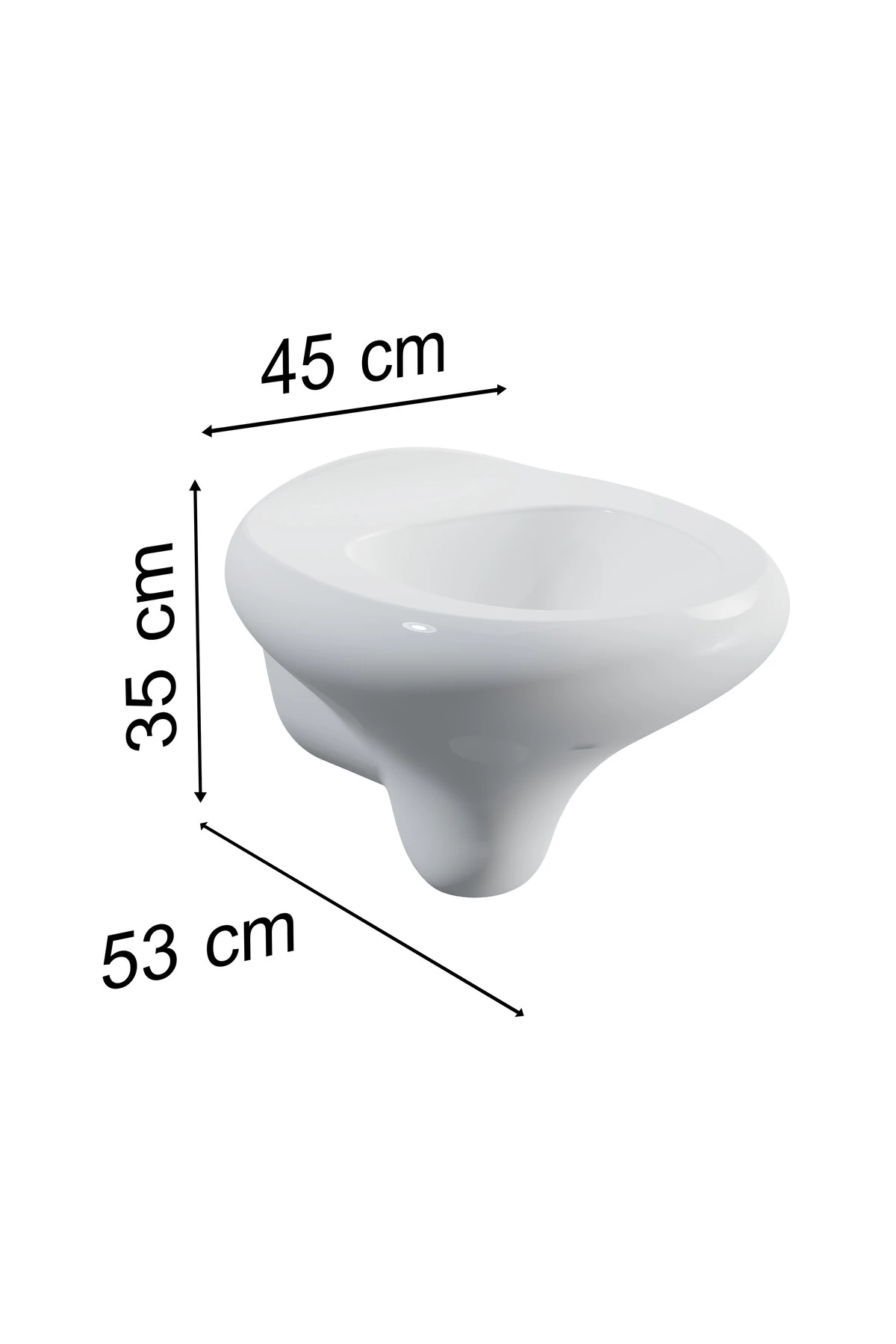 İstanbul 4518B403-0090 Rim-ex Asma Klozet, Clean, 52 cm, Beyaz