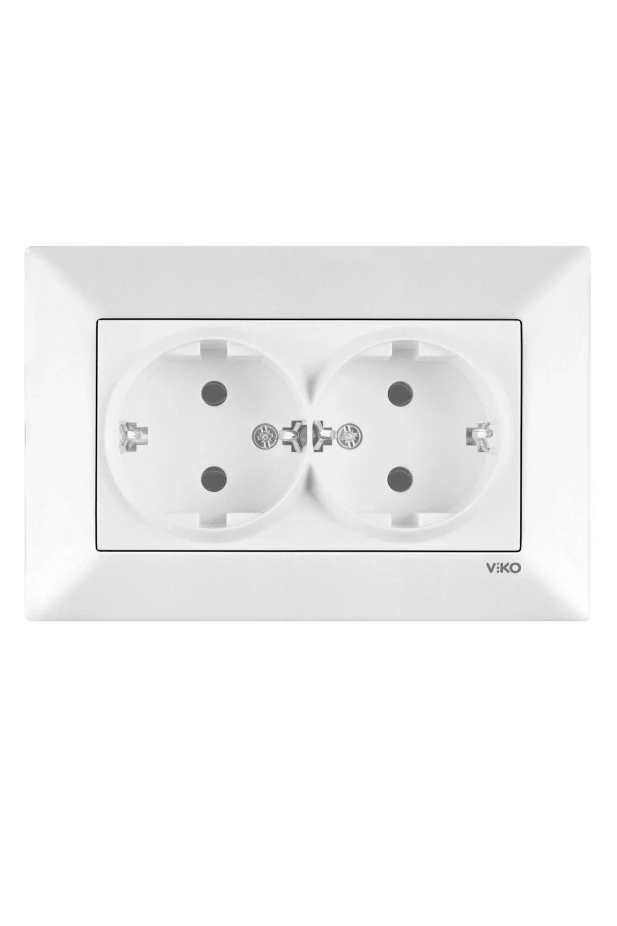 Viko Meridian Beyaz İkili Topraklı Priz Çerçeveli - 90967056, 90979007