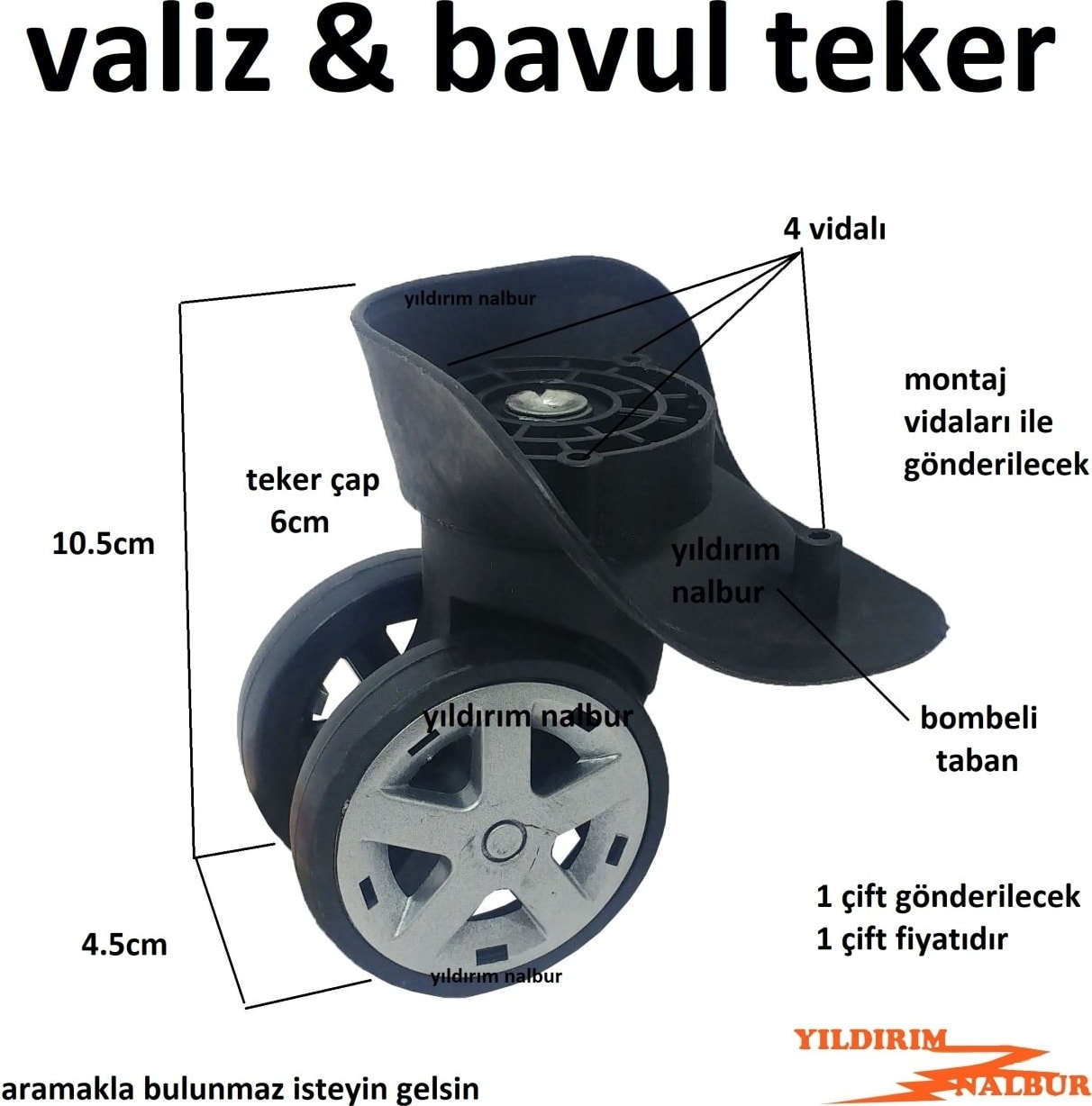 2'li Valiz Tekeri