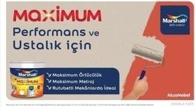 Maximum Su Bazlı Silinebilir Ipeksi Mat 2,5 Lt = 3,5 kg Sazlık