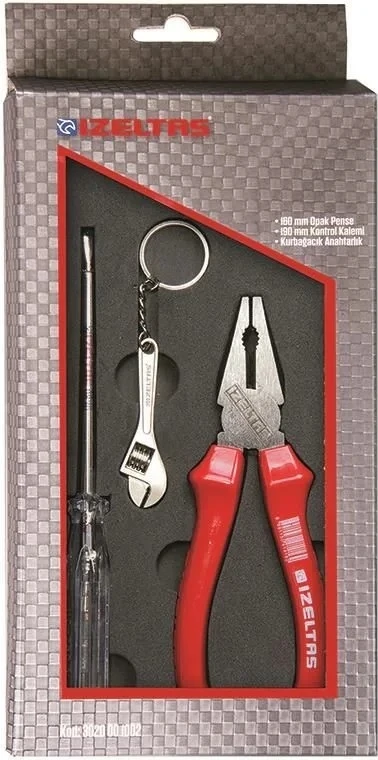 Anahtarlık Pense ve Kontrol Kalemi Seti 160 mm Opak Pense 190 mm Kontrol Kalemi
