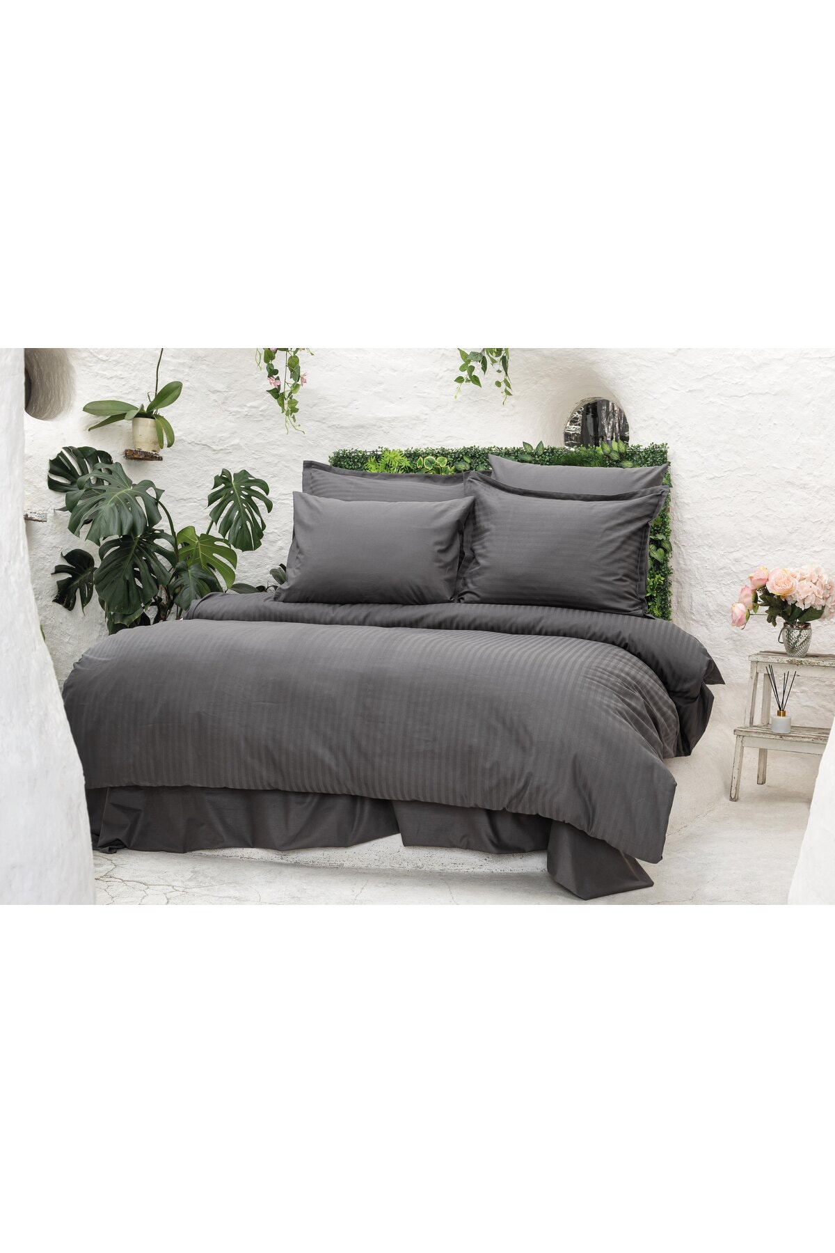 Infinity Shadows Poplin Çift Kişilik Nevresim Takımı  Fitted Çarşaf